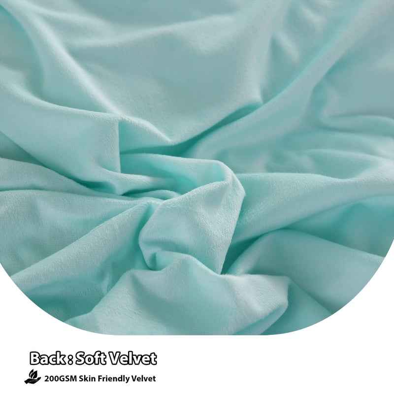 LIFEREVO 2 Pack Fluffy Faux Fur Pillow Shams,18 x 18 Inches Throw Pillow Covers,Luxury Decorative Furry Pillowcases Cushion Cover for Christmas,Zipper Closure,No Pillow Insert, Mint - Image 4